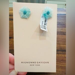 NWT - Mignonne Gavigan Bloom Seafoam Stud Earrings